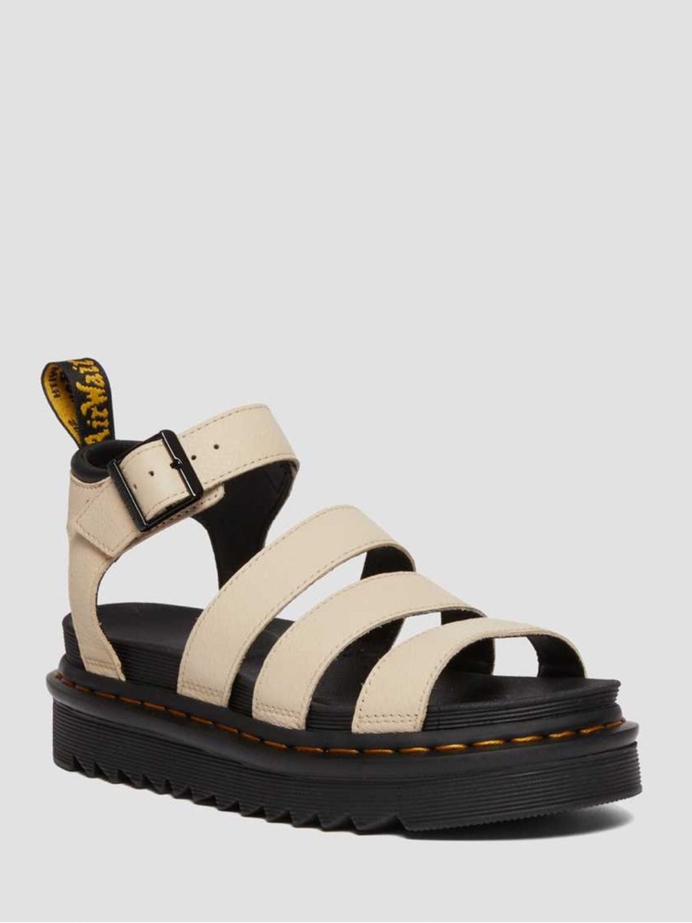Dr. Martin Blair Cream Strappy Chunky Platform Sandals - Picture 4 of 9